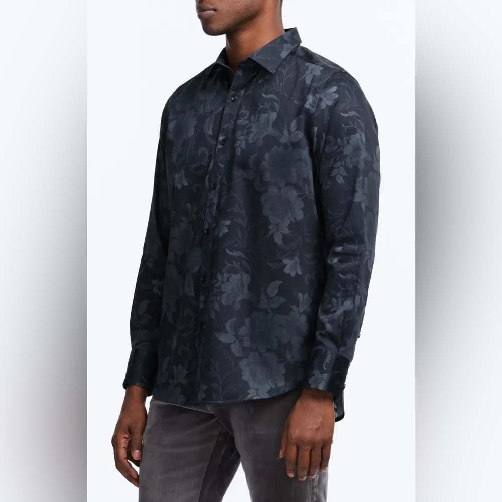 NWT SIZE XL The Kooples Midnight Floral Button-Down Shirt